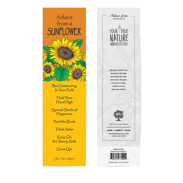 Advice from a Sunflower Laminated Bookmark