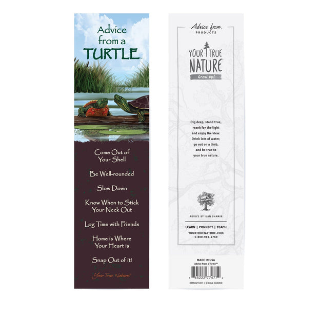Advice from a Turtle Laminated Bookmark