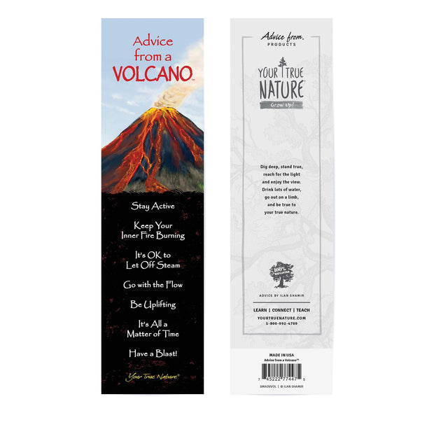 Advice from a Volcano Laminated Bookmark