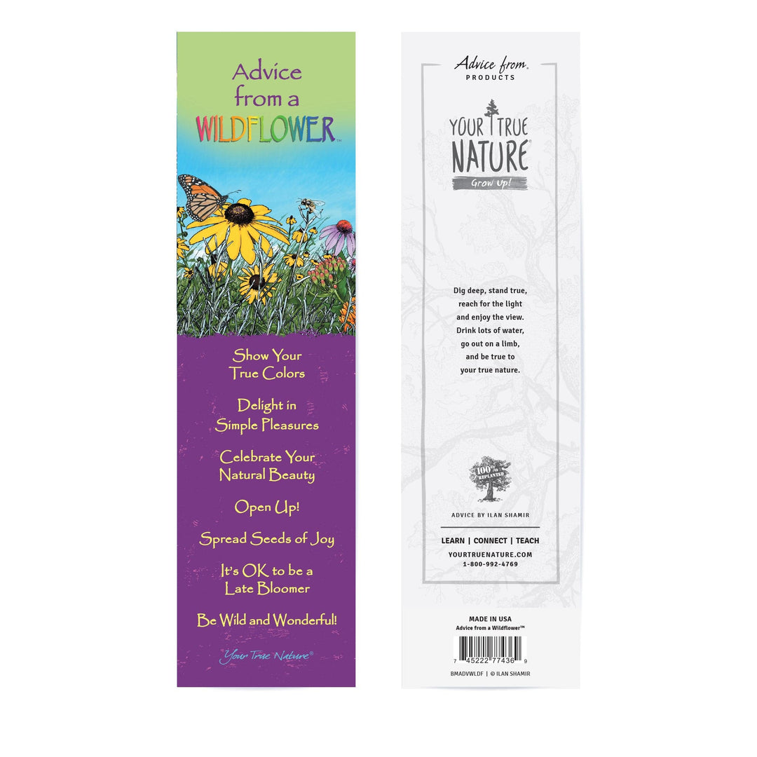 wildflower seed bookmarks Advice from a Wildflower Laminated Bookmark