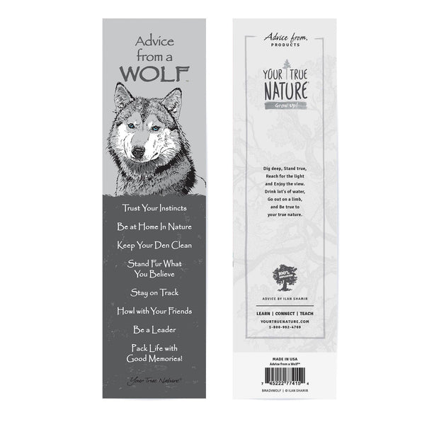 Advice from a Wolf Bookmark - Laminated