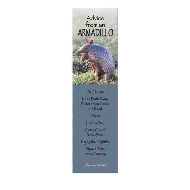 Advice from an Armadillo Laminated Bookmark