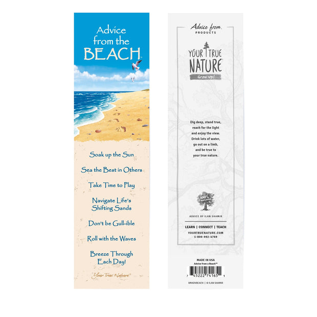 Advice from a Beach Laminated Bookmark