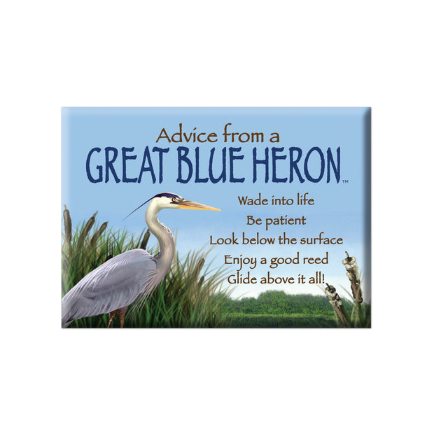 Advice from a Great Blue Heron Jumbo Magnet