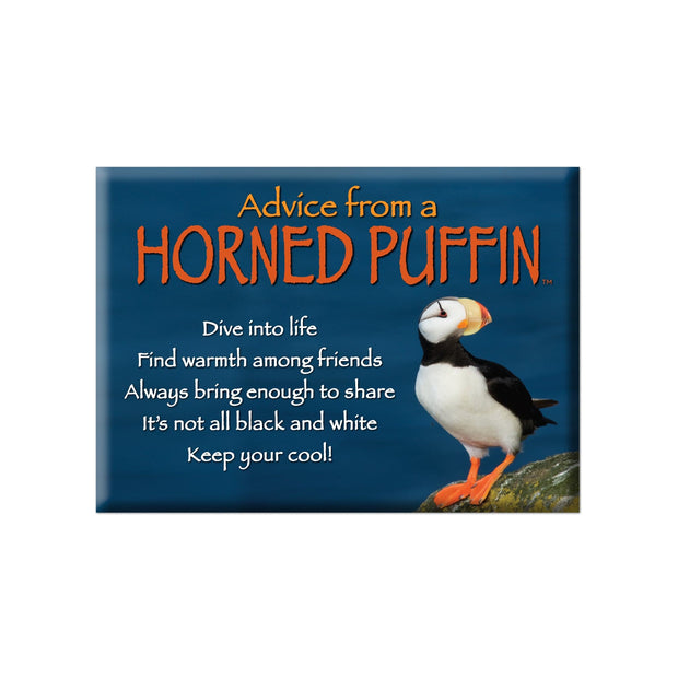 Advice from a Horned Puffin Jumbo Magnet
