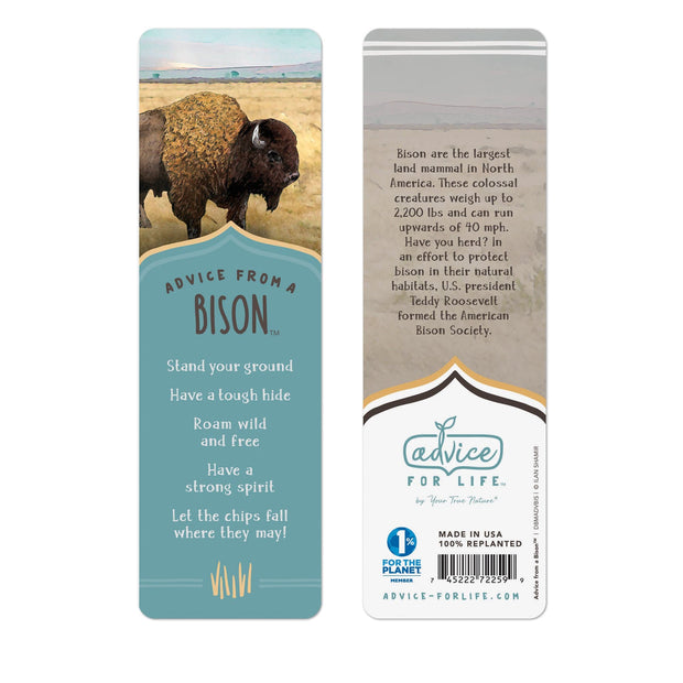 Advice from a Bison Paper Bookmark