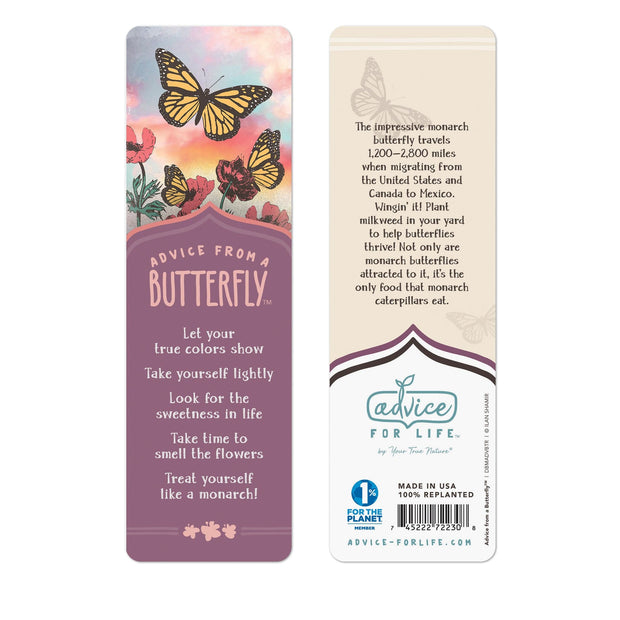 Advice from a Butterfly Paper Bookmark