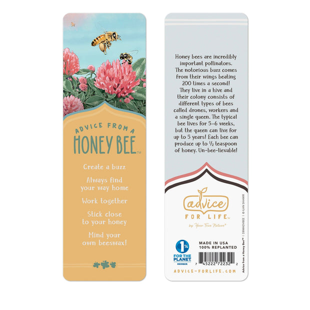 Advice from a Honey Bee Paper Bookmark