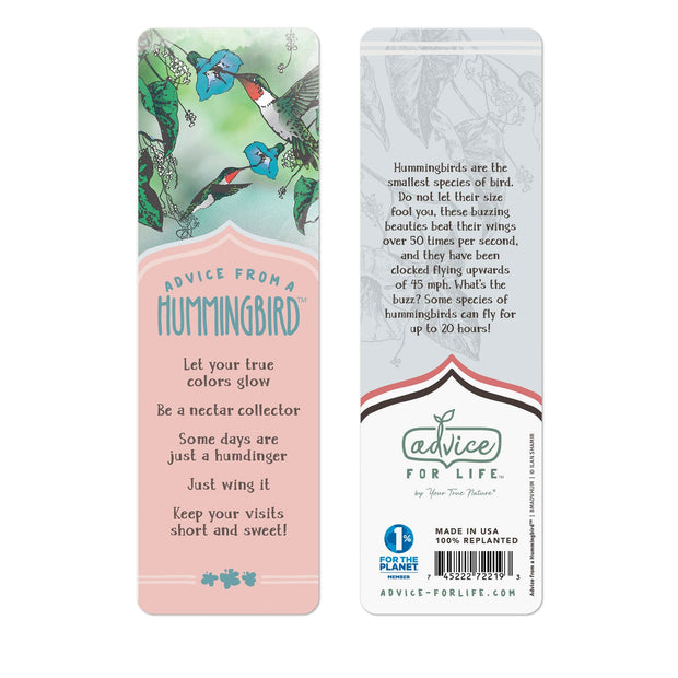 Advice from a Hummingbird Bookmark - Paper