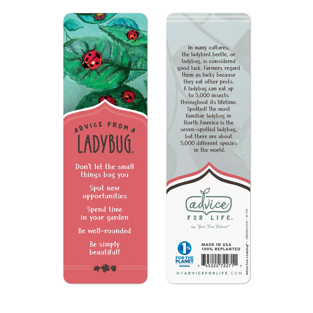 Advice from a Ladybug Paper Bookmark