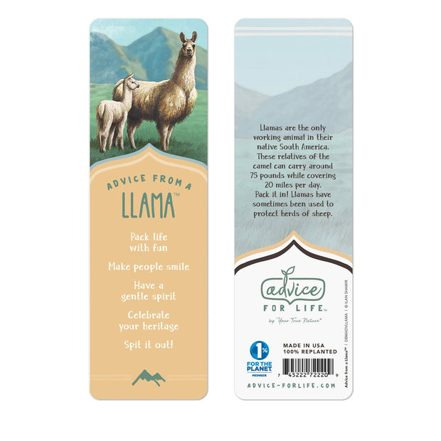 Advice from a Llama Paper Bookmark