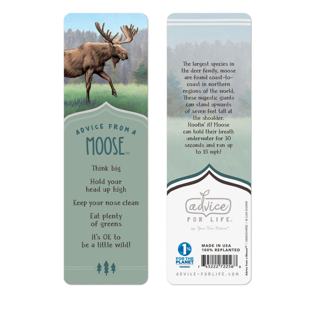 Advice from a Moose Paper Bookmark