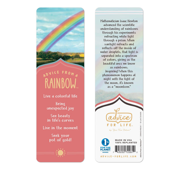 Advice from a Rainbow Paper Bookmark