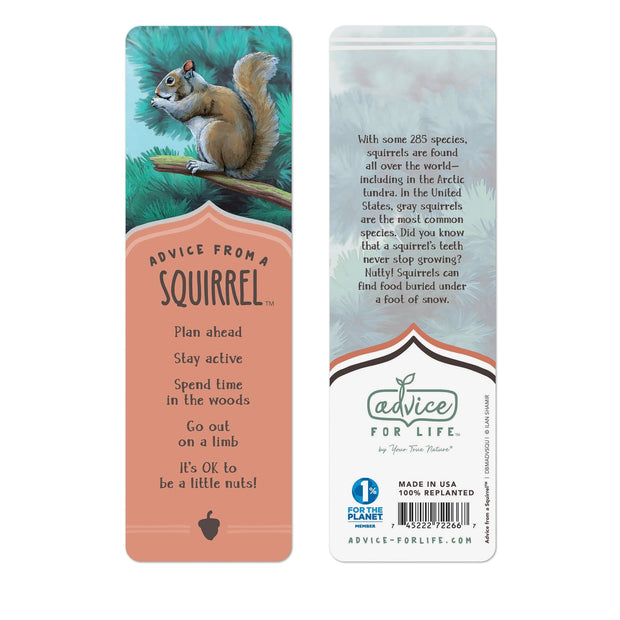 Advice from a Squirrel Bookmark - Paper