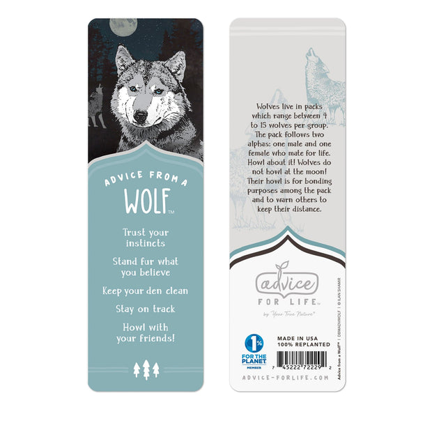 Advice from a Wolf Bookmark - Paper