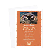 Advice from a Crab Greeting Card