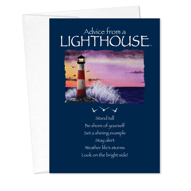 Advice from a Lighthouse Birthday Card