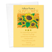 Advice from a Sunflower Birthday Card