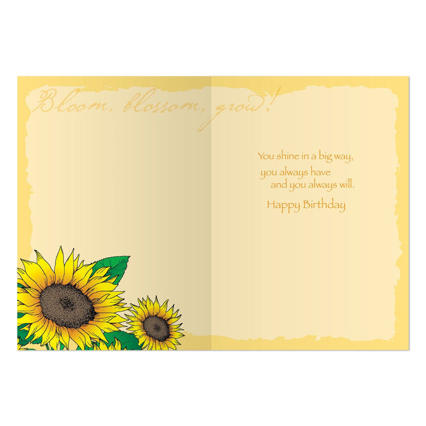 Advice from a Sunflower Birthday Card