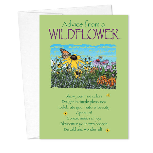 Advice from a Wildflower Birthday Card (World is blossoming just for you)
