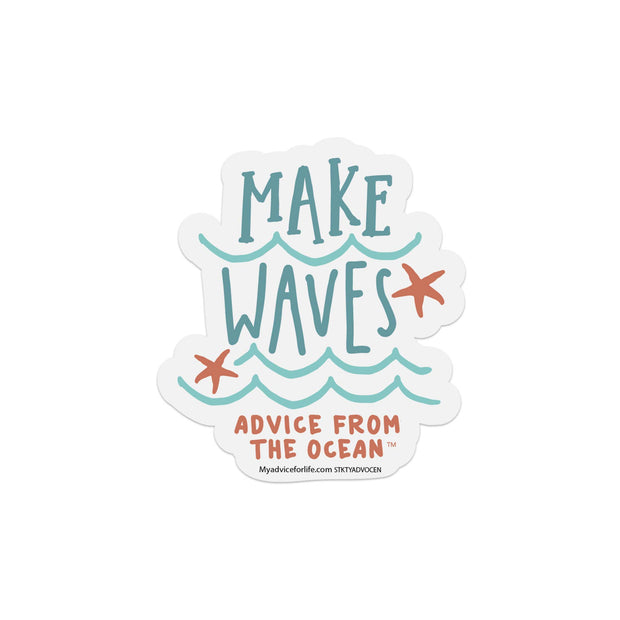 Advice from the Ocean-Typography Sticker