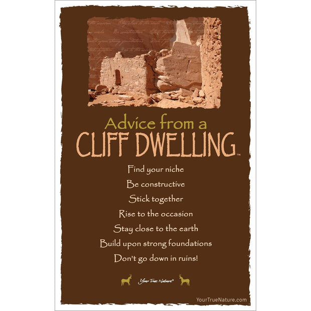 Advice from a Cliff Dwelling Frameable Art Card