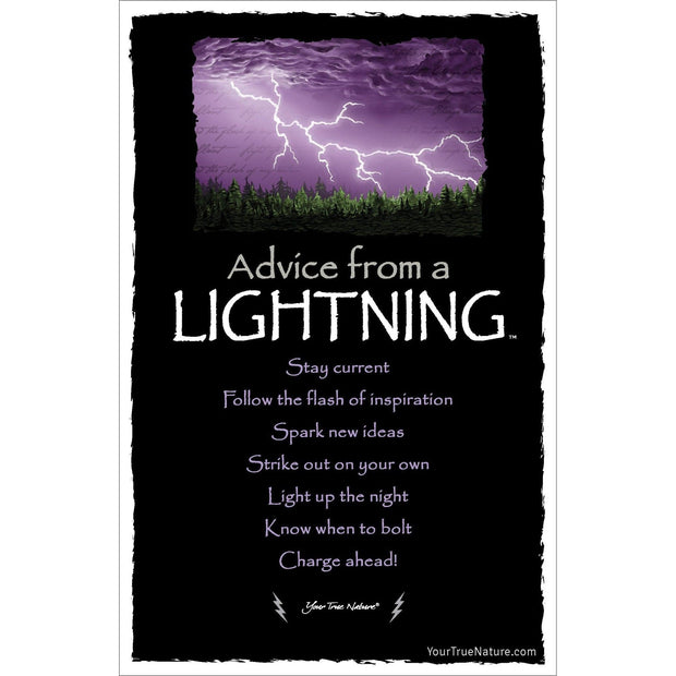 Advice from Lightning Frameable Art Card