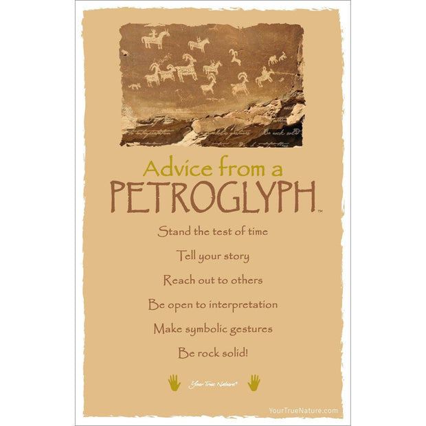 Advice from a Petroglyph Frameable Art Card