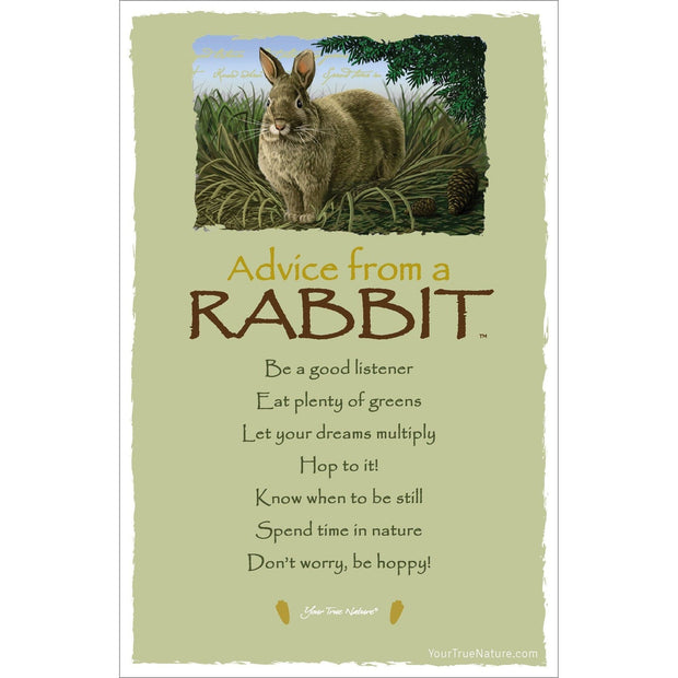 Advice from a Rabbit Frameable Art Card