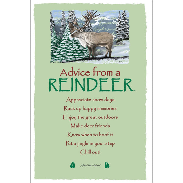 Advice from a Reindeer Frameable Art Card