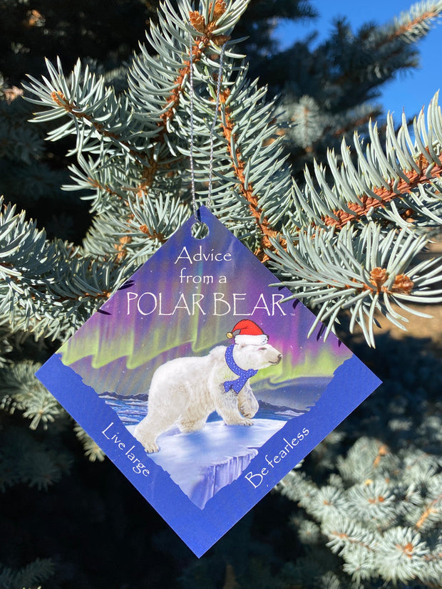 Advice from a Polar Bear Ornament Christmas Card