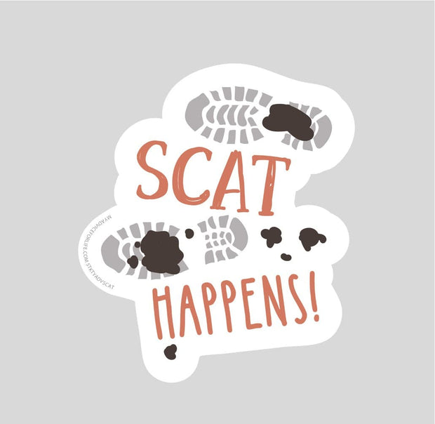 Scat Happens!  Sticker