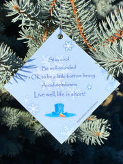 Advice from a Snowman Ornament Christmas Card